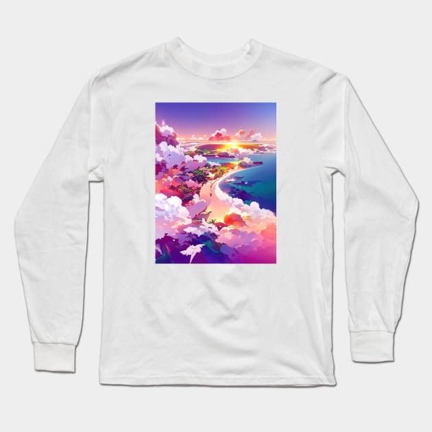 Iridescence Cove Long Sleeve T-Shirt by Holosomnia